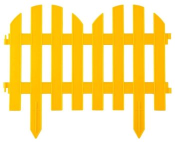 Забор декоративный GRINDA Палисадник желтый